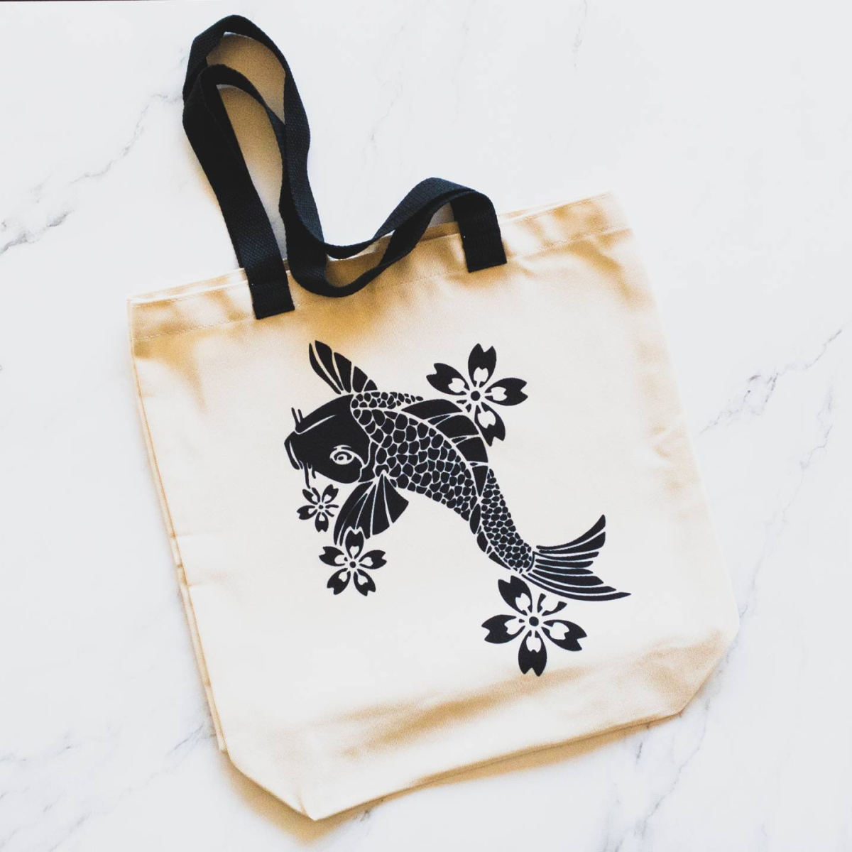 Koi Fish Tote Bag - Medium