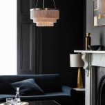 Silver Chain Shallow Chandelier