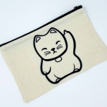 Angry Maneki Neko Cosmetic Bag