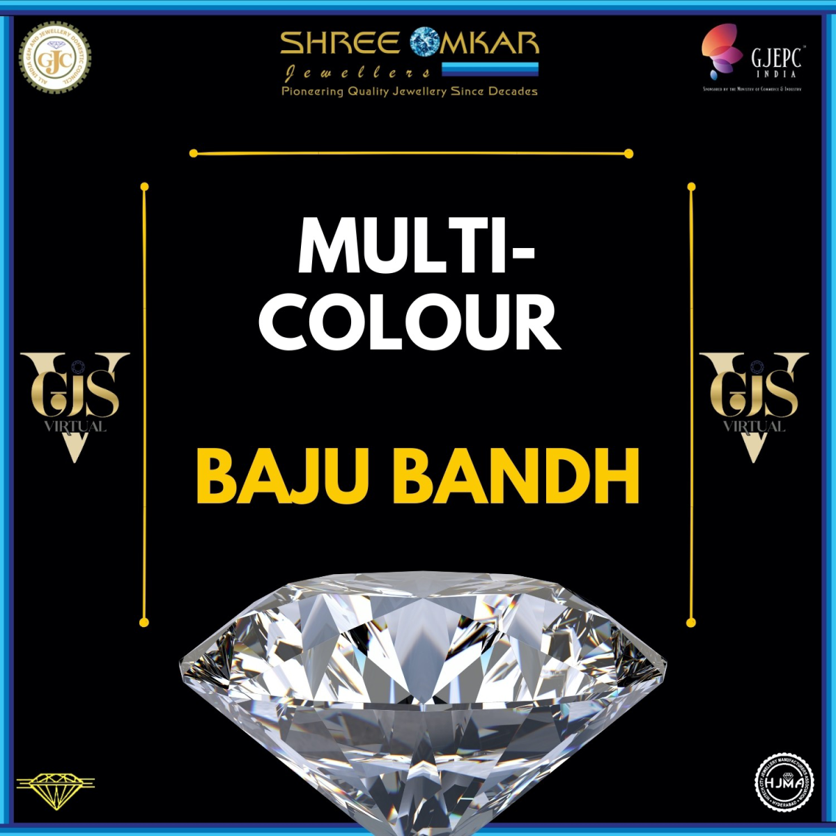 Multicolour CZ Baju Bandh