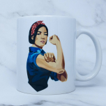 11 oz Strong Asian Woman Mug - Short Hair