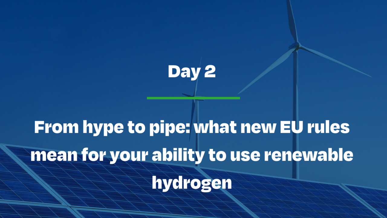 From hype to pipe: what new EU rules mean for your ability to use renewable hydrogen