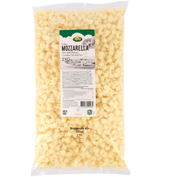 Arla Pro Mozzarella cubes 10x10mm 2kg