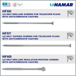 HAMAR® IDP Fasteners for flexible roof waterproofing membrane fixing
