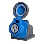 Power CEE opbouw wandcontactdoos 3-polig 16A IP67 blauw