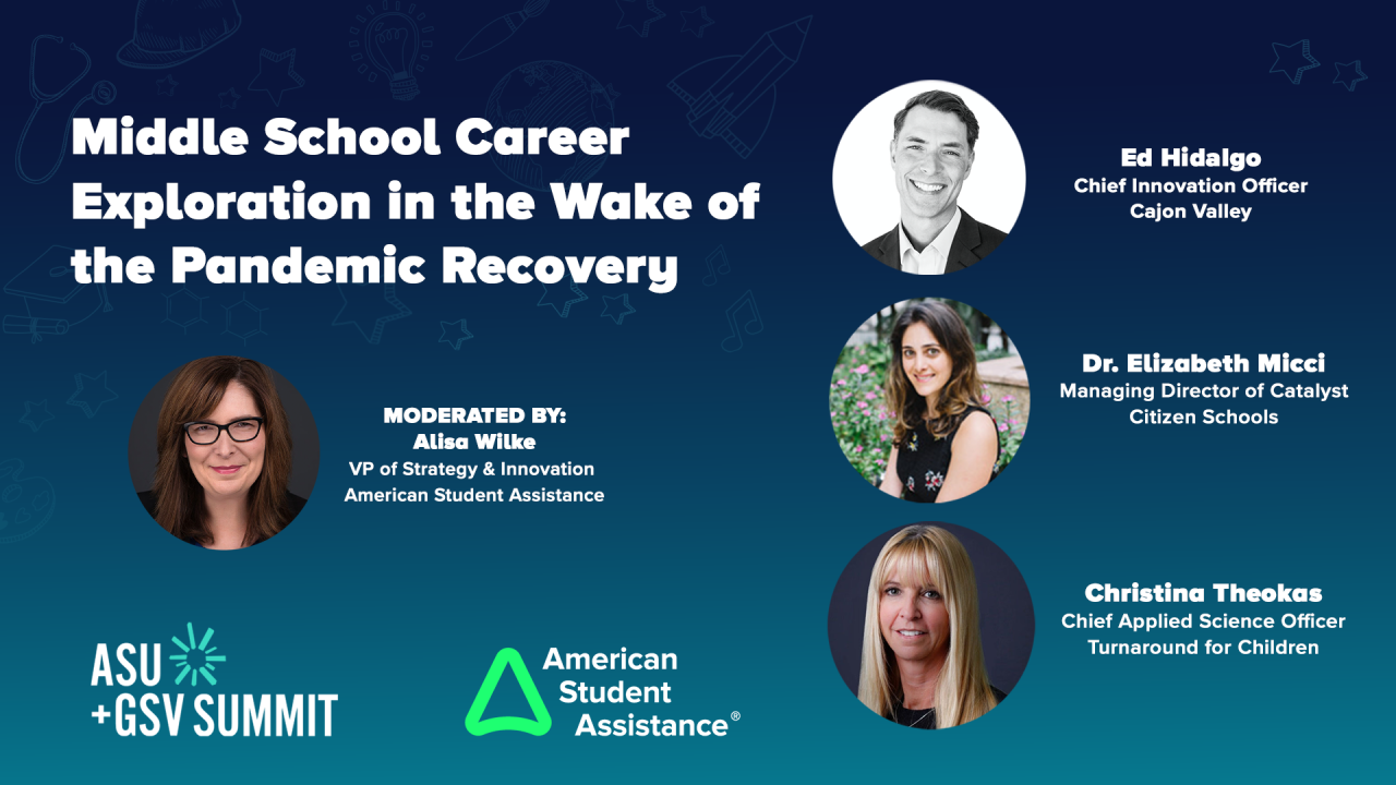 Middle School Career Exploration in the Wake of the Pandemic Recovery