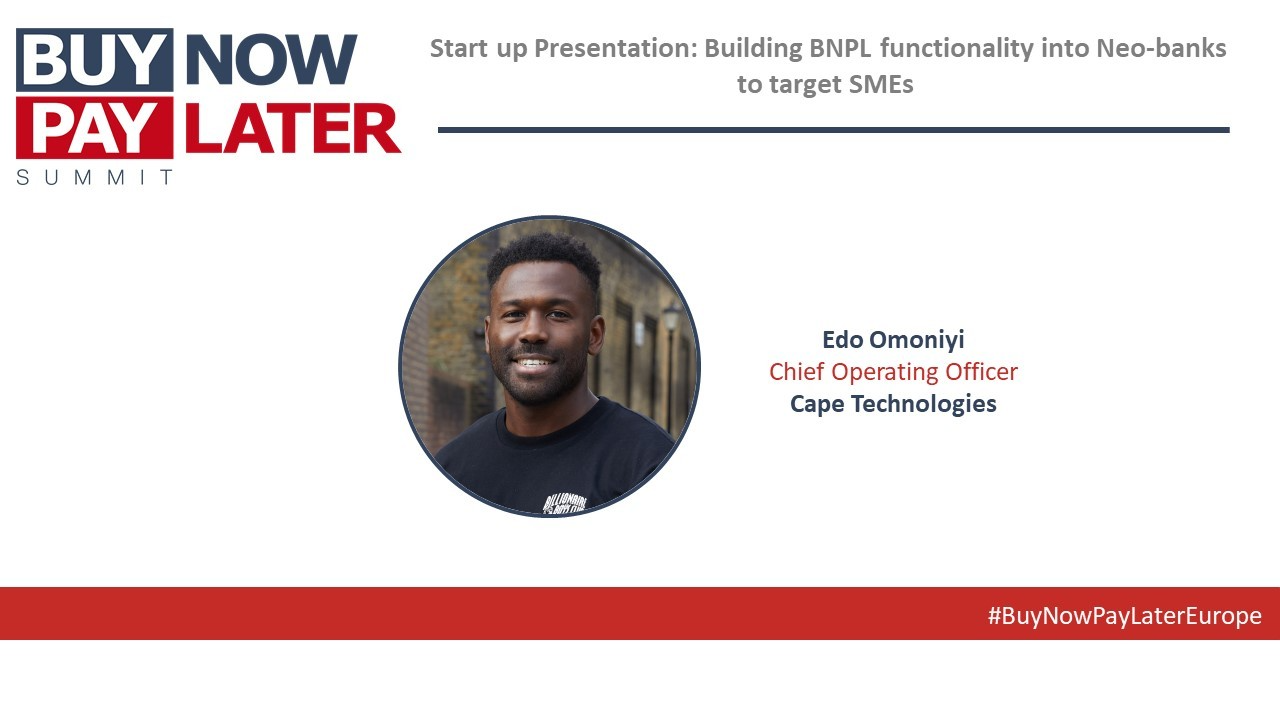 Presentation Building BNPL functionality into Neo-banks to target SME’s