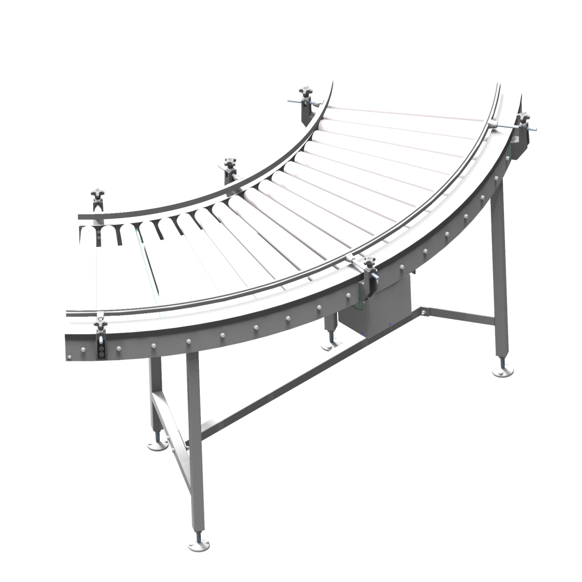 90° motorised roller conveyor