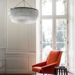 Silver Chain Shallow Chandelier