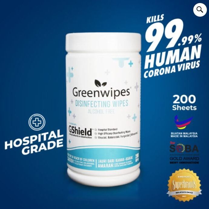 Hospital Graded Greenwipe Disinfectant Wipes