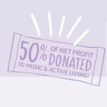 Organic Artisan Energy Bars with 50% of Profits Benefitting Music Communities and Active Living.