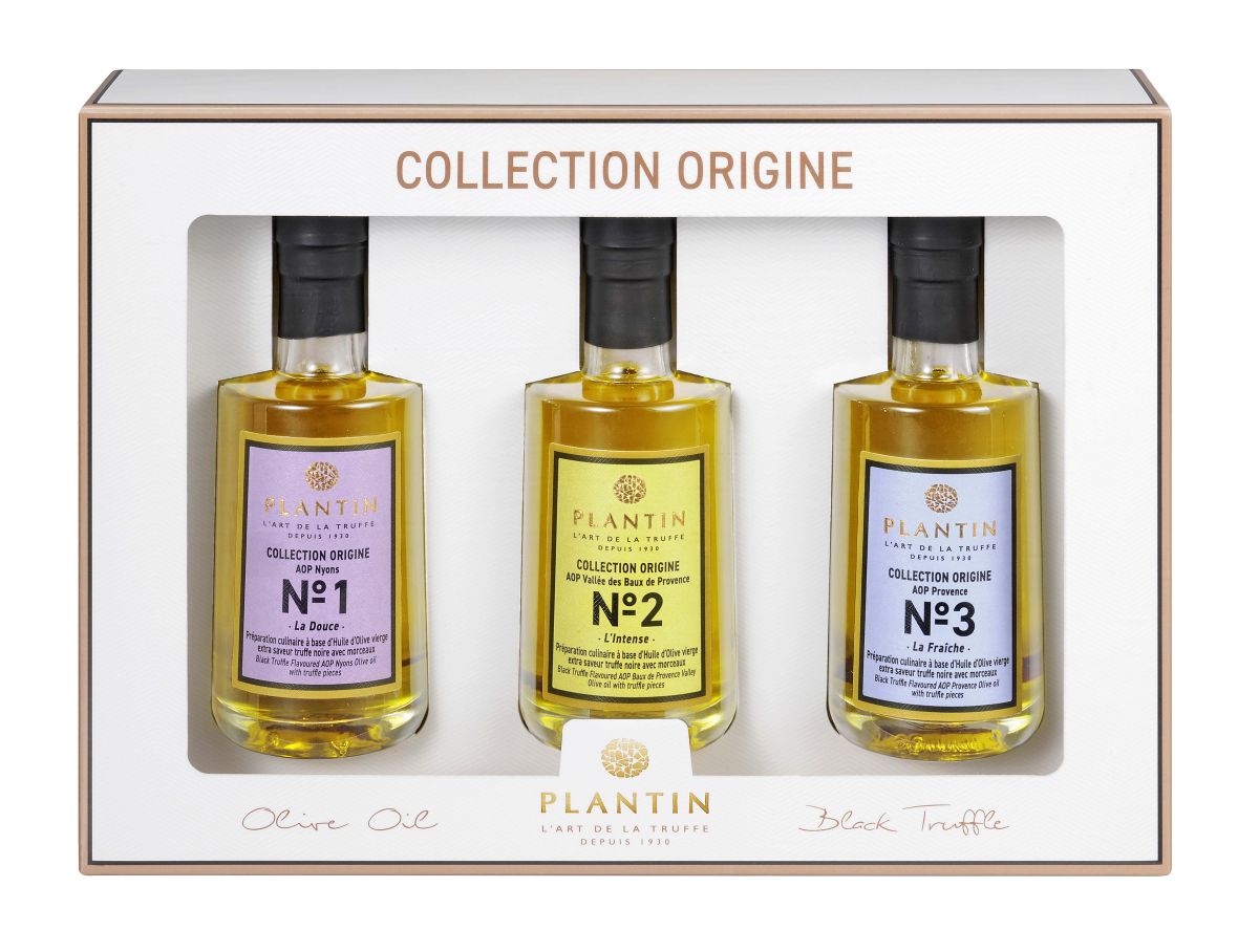 Collection Origine - trio d'huiles d'olives AOP, saveur Truffe Noire