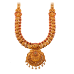 Gold Jewellery-Antique Jewellery-Temple Jewellery-Long Haram-Kantha