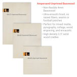 Unprimed Basswood Oversized Painting Panels: Sizes 12"x48" up to 48"x72"