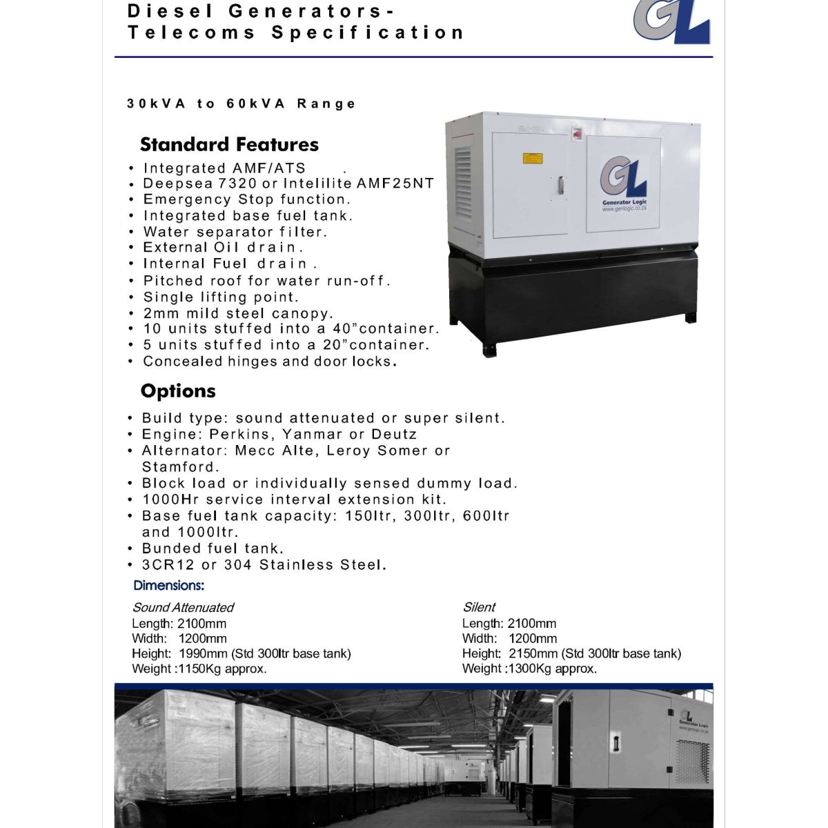 30 KvA to 60Kva Range