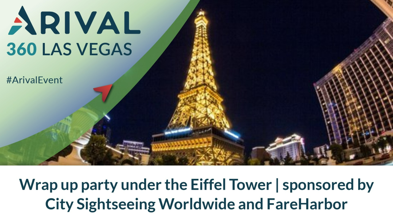 Wrap up party under the Eiffel Tower | sponsored by City Sightseeing Worldwide and FareHarbor