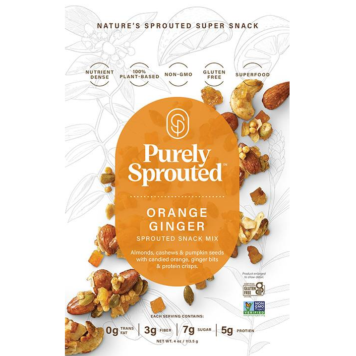 Orange Ginger Sprouted Snack Mix