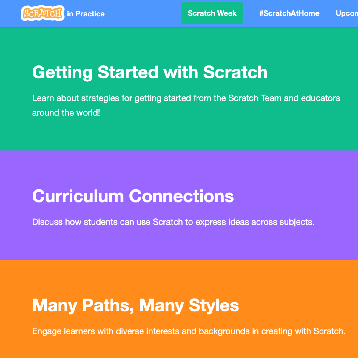 Scratch in Practice: Creative Learning in the Classroom