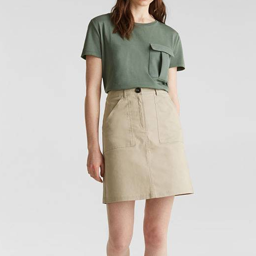 Utility style T-shirt with chest pocket