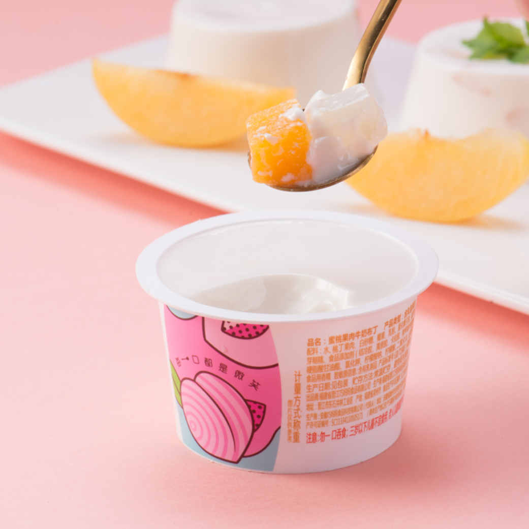 Fruit pulp milk pudding