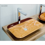 Szkilnik Design Luxury wooden washbasin model Alga