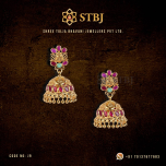 Precious Gem Stones Jhumkis