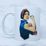 11 oz Strong Asian Woman Mug - Short Hair