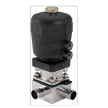 Type 2032 - T-diaphragm valve with pneumatic plastic actuator (Type CLASSIC)