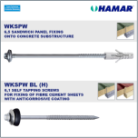 HAMAR® WKSPW Self-drilling screws for fixing sandwich panels onto various substrates