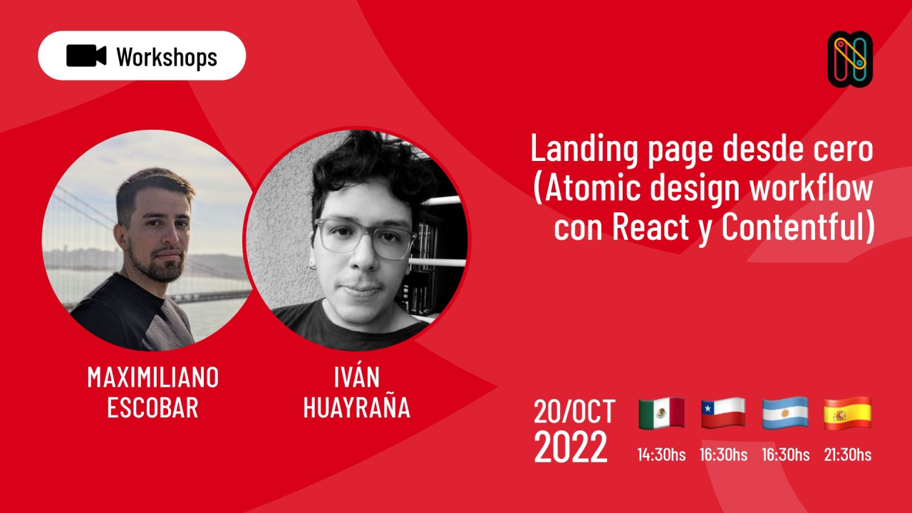 Landing page desde cero (Atomic design workflow con React y Contentful)