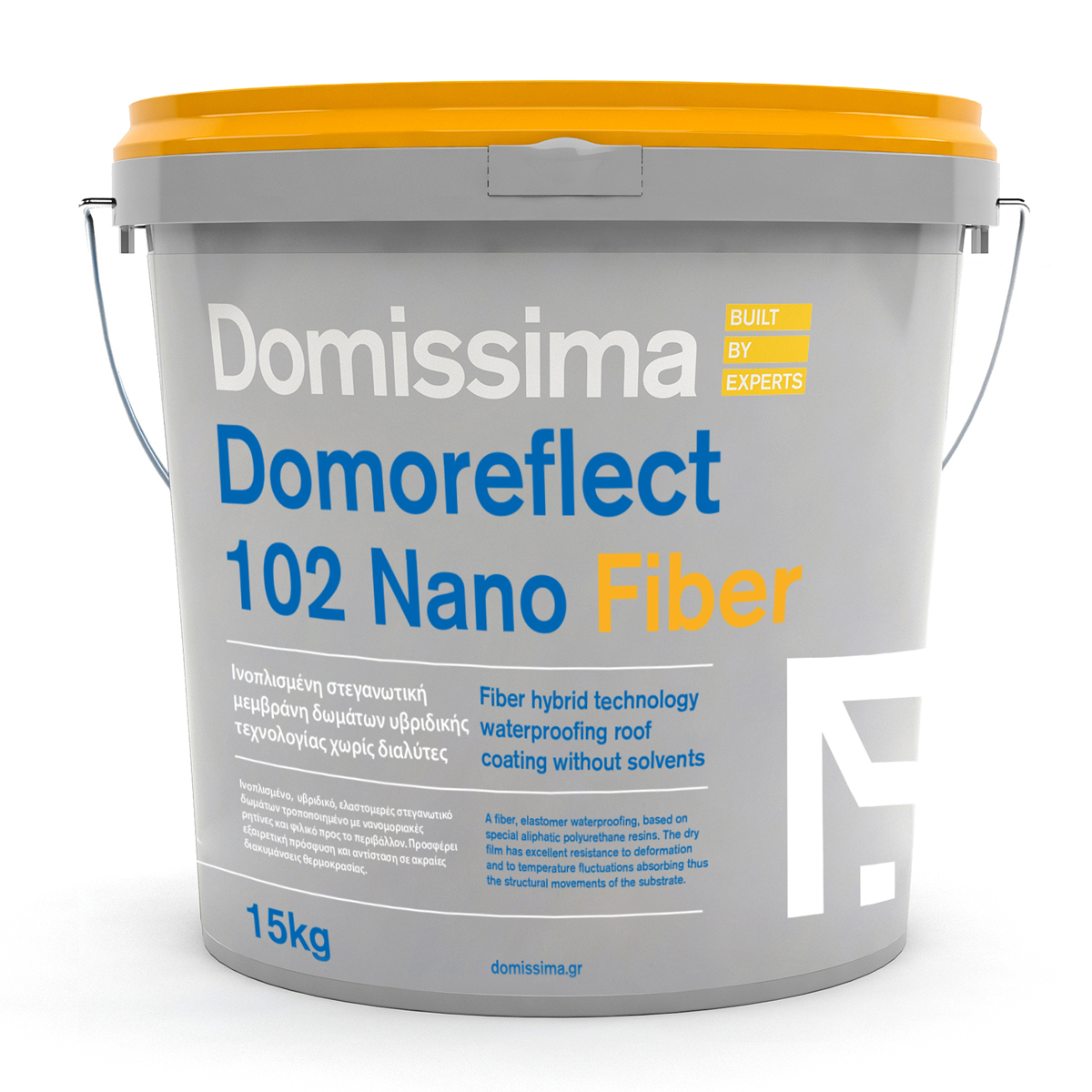 Domoreflect 102 Nano Fiber - Fiber hybrid technology waterproofing roof coating without solvents