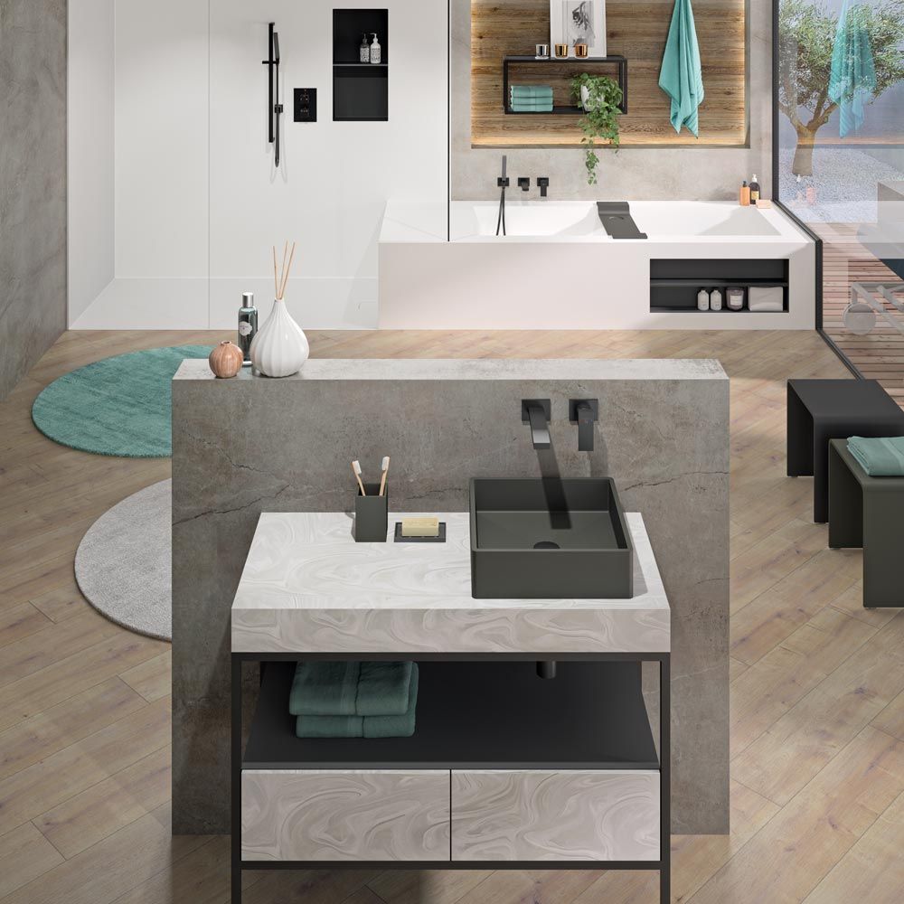 BATHROOM SOLUTIONS MADE OF SOLID SURFACE