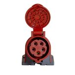 Power CEE opbouw wandcontactdoos 5-polig 16A IP44 rood