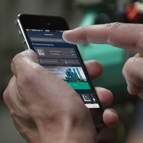 Alle pompinformatie in uw broekzak: Wilo-Assistent