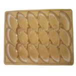 Alvéoles et boîtes pour calissons avec possibilité de collage d'étiquette sur boîte