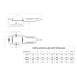 Morsa Mecânica MB-20 Giratória Ab. 200mm Brasfixo