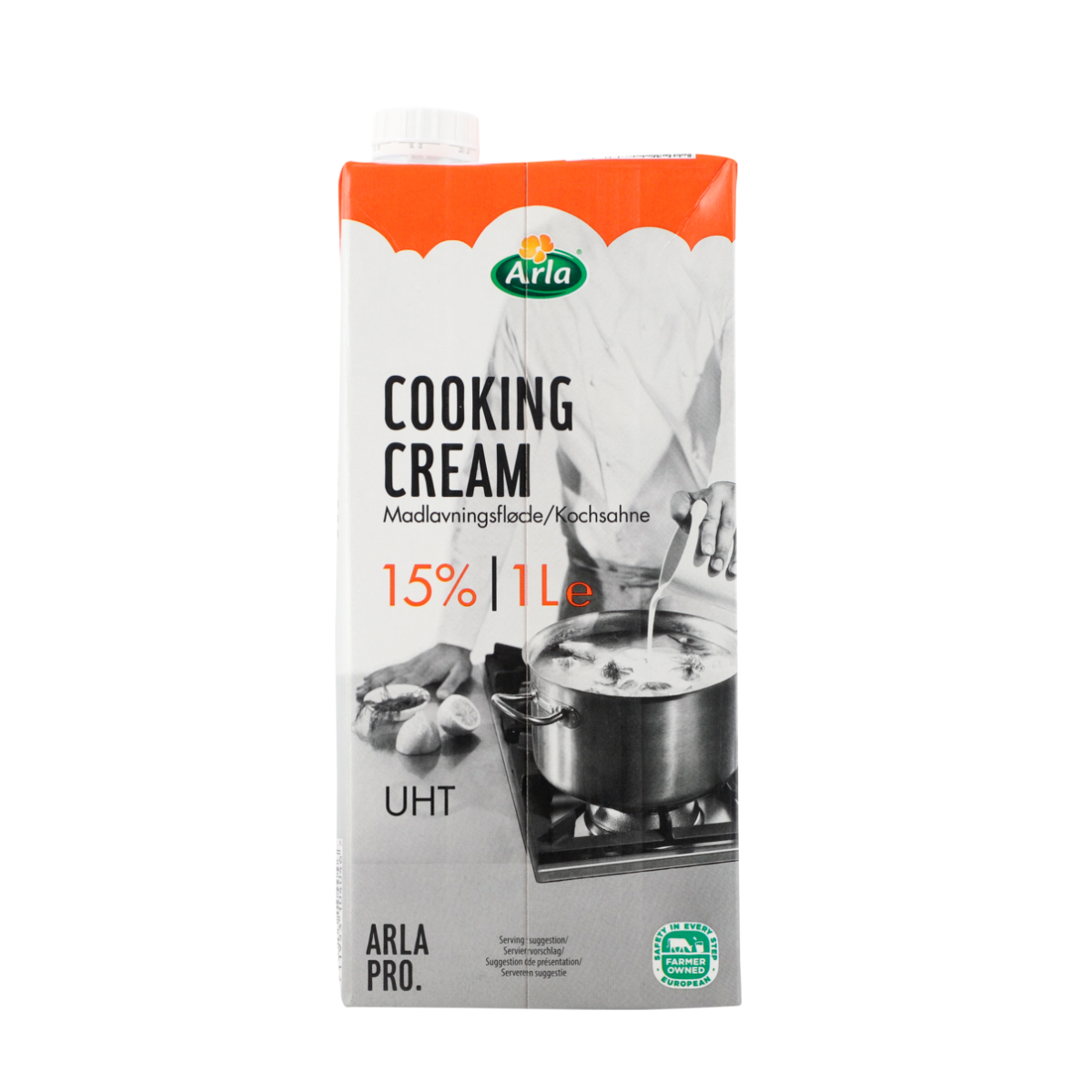 Crème légère liquide UHT 15% MG 10x1L