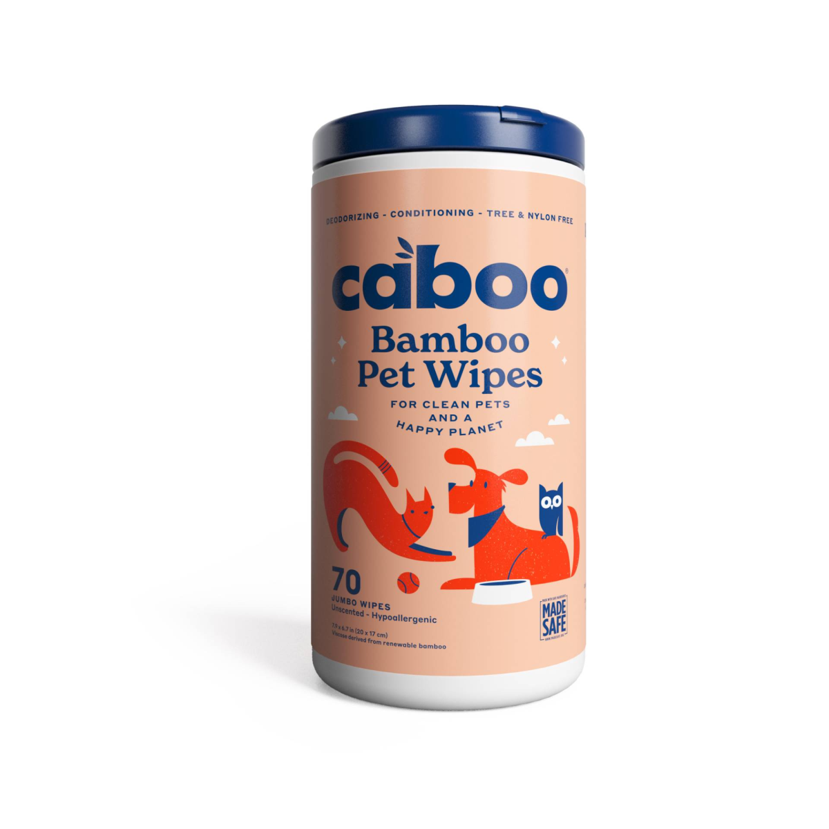 Bamboo Pet Wipes 70ct Canister