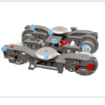 Chevron spring for Bogies