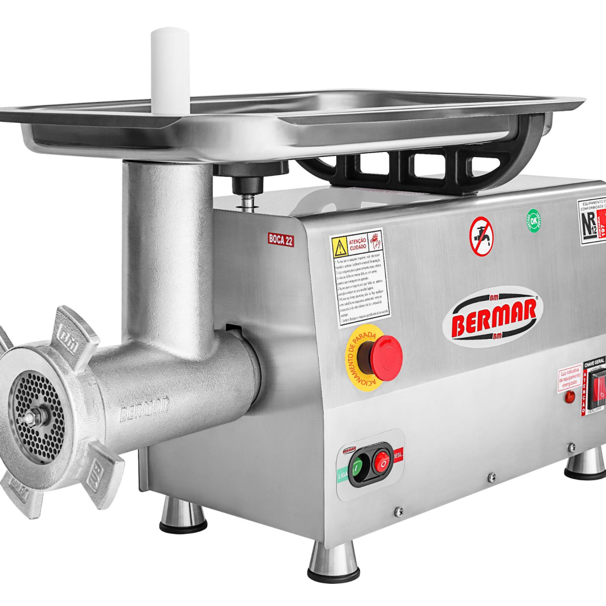 BM 13 NR PF - PICADOR DE CARNE BOCA 22 ALONGADA 1,25 HP - 127 E 220V