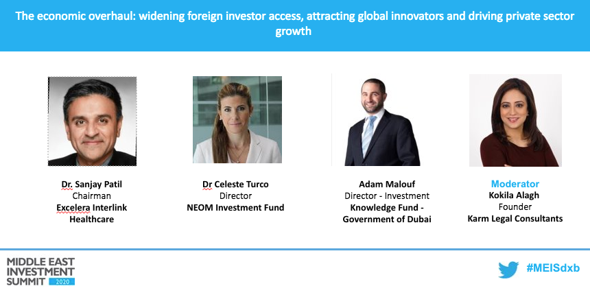 PANEL The economic overhaul: widening foreign investor access, attracting global innovators and driving private sector growth