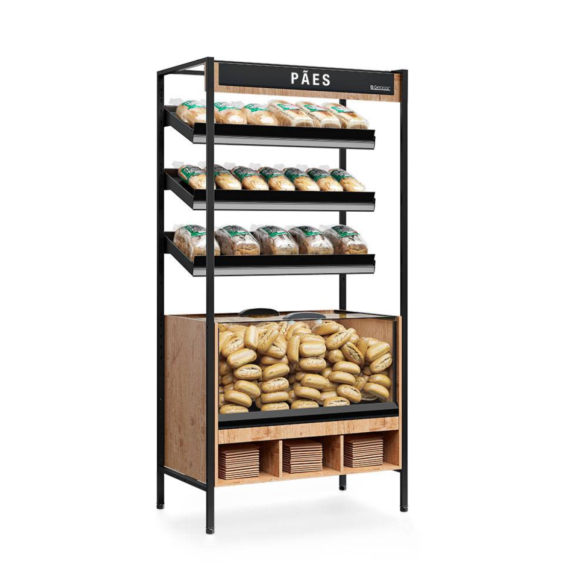 MPPA-100 Prateleira para Pães Atendimento ou Auto Atendimento