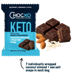 Chocxo Dark Chocolate Coconut Almond & Sea Salt Snaps - 85% Cacao