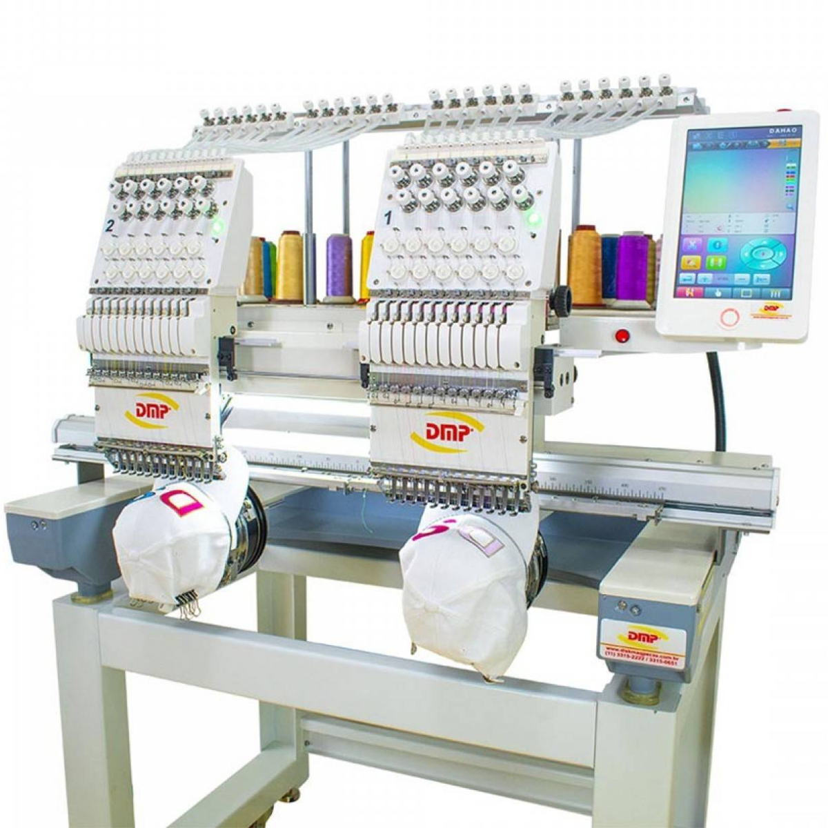 Máquina de Bordar Cilíndrica 2 Cabeças 12 Agulhas com Motor Servo DMP