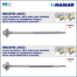 HAMAR® WKSPW Self-drilling screws for fixing sandwich panels onto various substrates