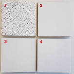 Les plafonds acoustiques Rockfon (division de la laine Rockwool) et les plafonds métalliques.