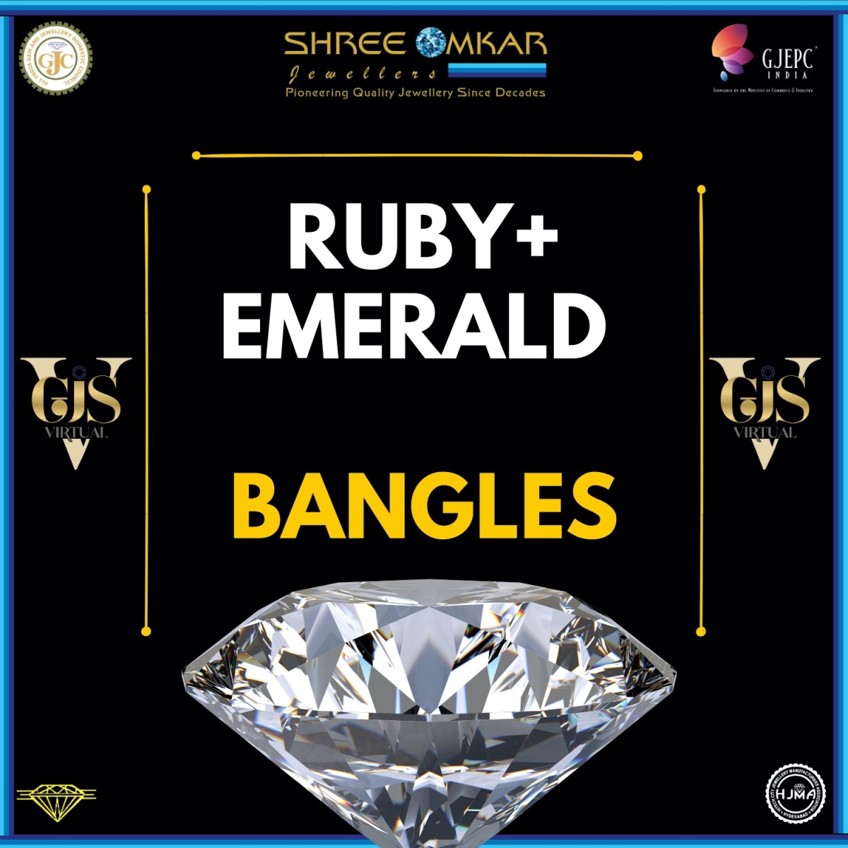 Ruby + Emerald Bangles