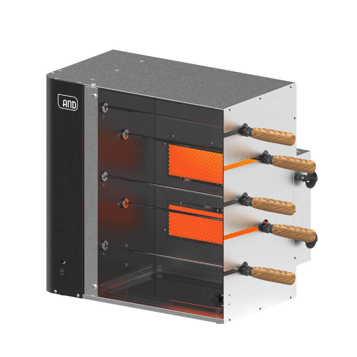 Churrasqueira a Gás Vertical Rotativa 5 espetos AND