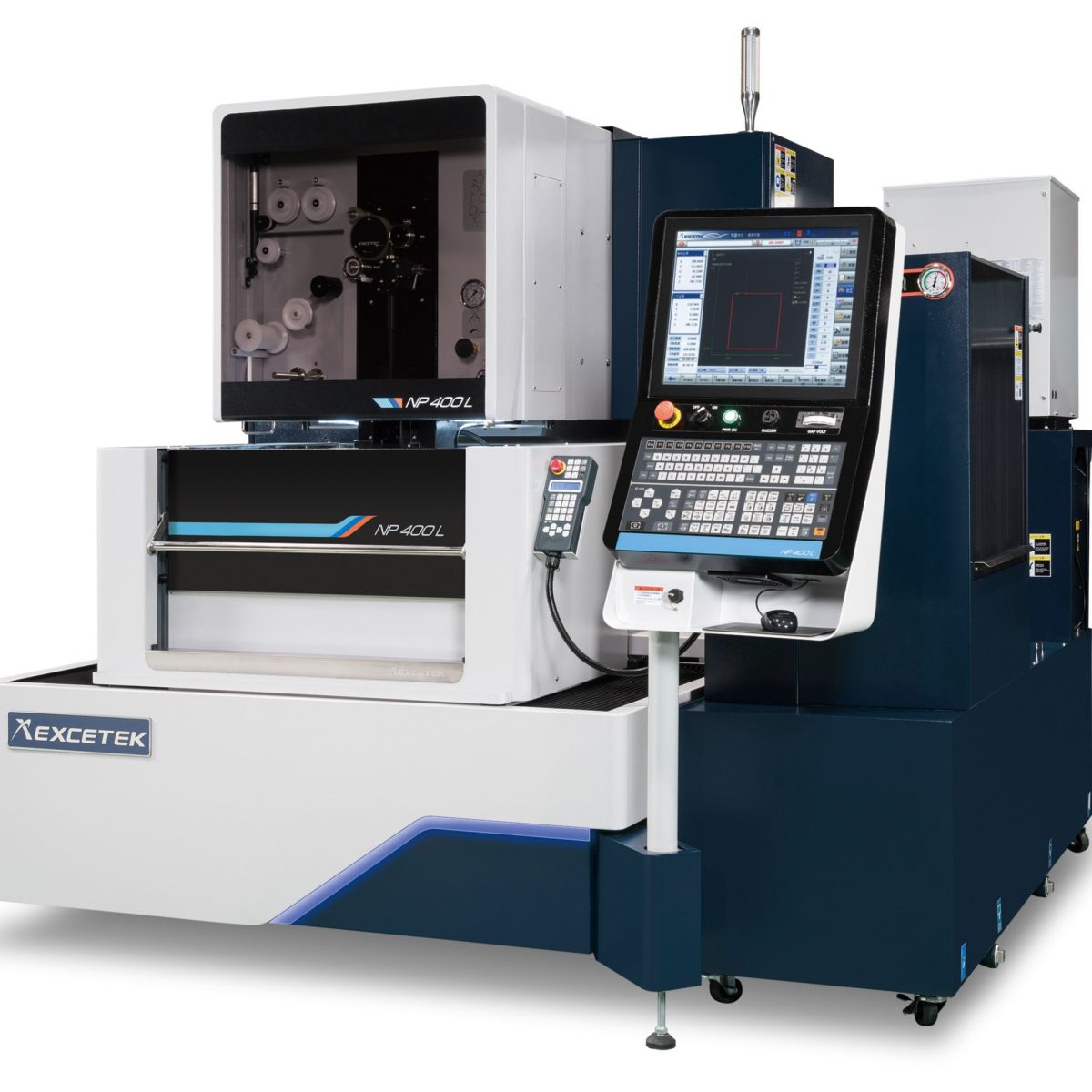 Machine à fil par électroérosion avec enfilage automatique