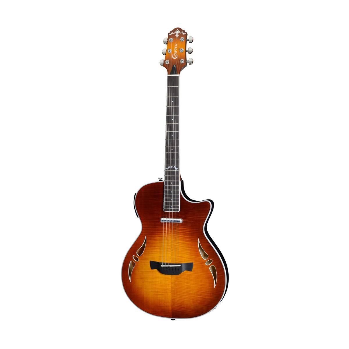Violão Híbrido Tampo Flame Maple Sunburst com Equalizador Kent Amstrong + L.R.Bags Gloss SA-TMVS – Crafter